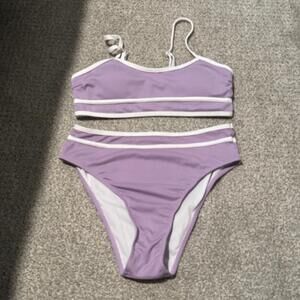 SHEIN Rib Contrast Binding Bikini | Size M